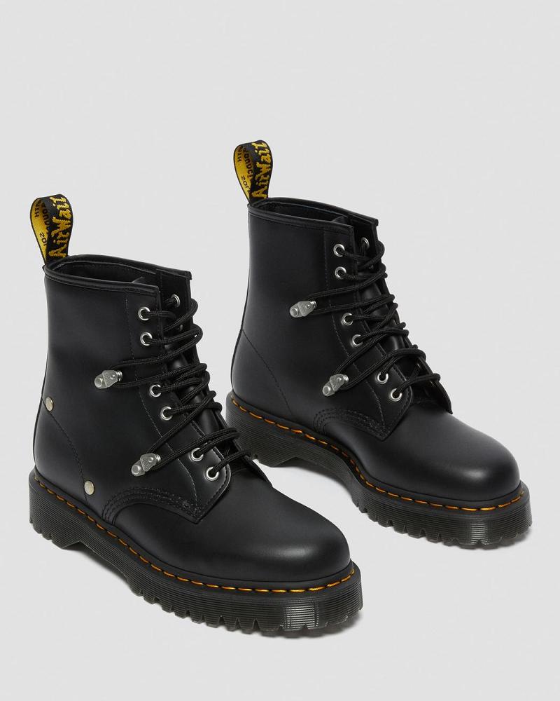 Dr Martens 1460 Bex Stud Leren Veterlaarzen Heren Zwart | NL 304XYU